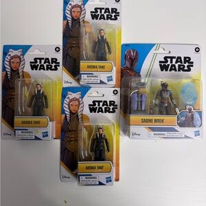Star Wars Ahsoka Tano and Sabine Wren Figures - Black, Blue, Brown